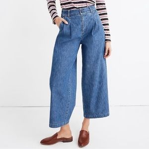 Madewell Pleated Wide-Leg Jeans